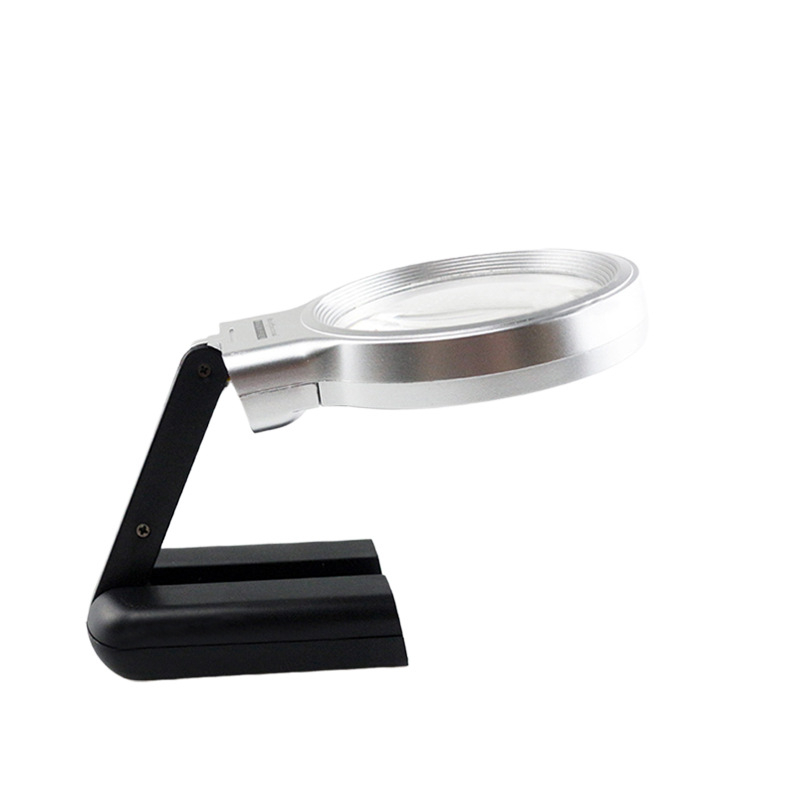 Chuda lupă de birou cu LED, pliabilă, 3x mărire, 2 în 1 ochelari de citire, model 7006, portabil