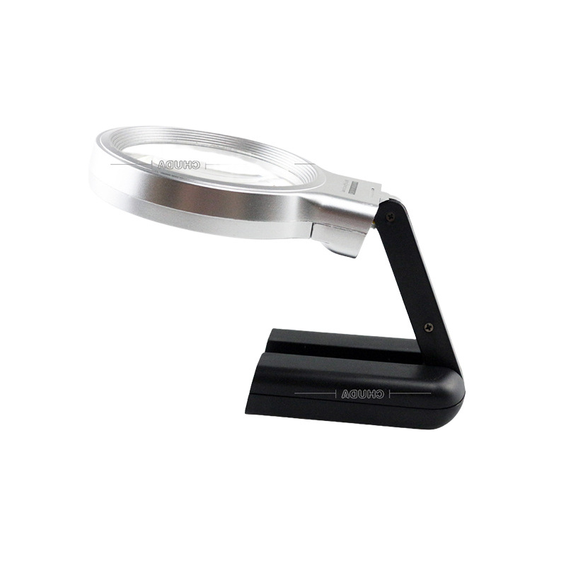 Chuda lupă de birou cu LED, pliabilă, 3x mărire, 2 în 1 ochelari de citire, model 7006, portabil