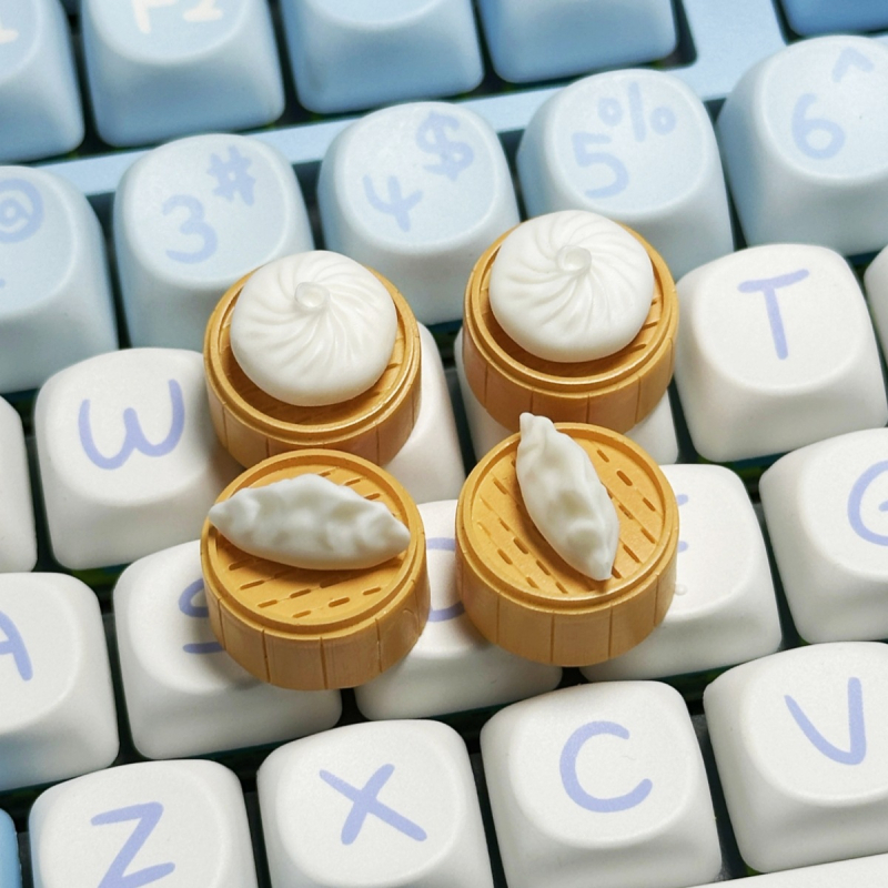 Personalizēta sveķu taustiņa vāciņa mehāniskajām tastatūrām ar krustenisko asi — rokdarbs, logotipa druka, svars 3 g, pielāgošana pieejama