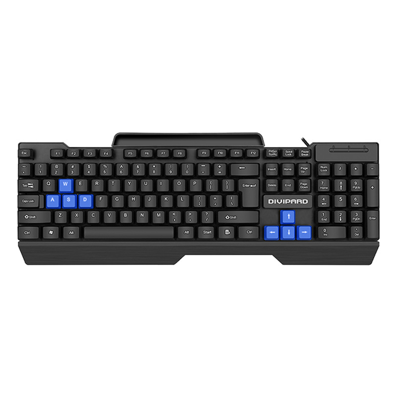 Tastatură cu fir pentru desktop, 104 taste, interfață USB, cablu de 1,35 m, fără iluminare de fundal