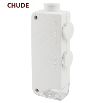 Lupă de mărire portabilă cu LED, mărire 160–200x, modelul 10081-1A, corp din plastic, lentilă din sticlă opticǎ