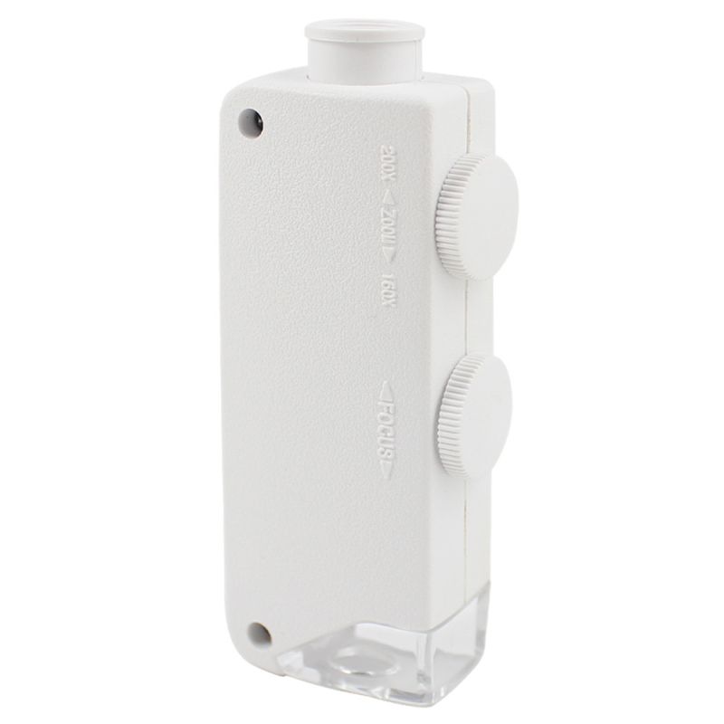 Lupă de mărire portabilă cu LED, mărire 160–200x, modelul 10081-1A, corp din plastic, lentilă din sticlă opticǎ