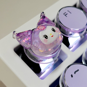 Sada krytov pre numerickú klávesnicu pre mechanickú klávesnicu – priehľadný krištálový dizajn s bodovým motívom, káblové pripojenie, bez podsvietenia