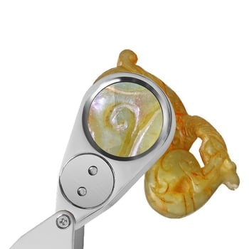 Sun Fire 40x Összecsukható nagyító K9 üveggel az ókori jade és érmék azonosítására