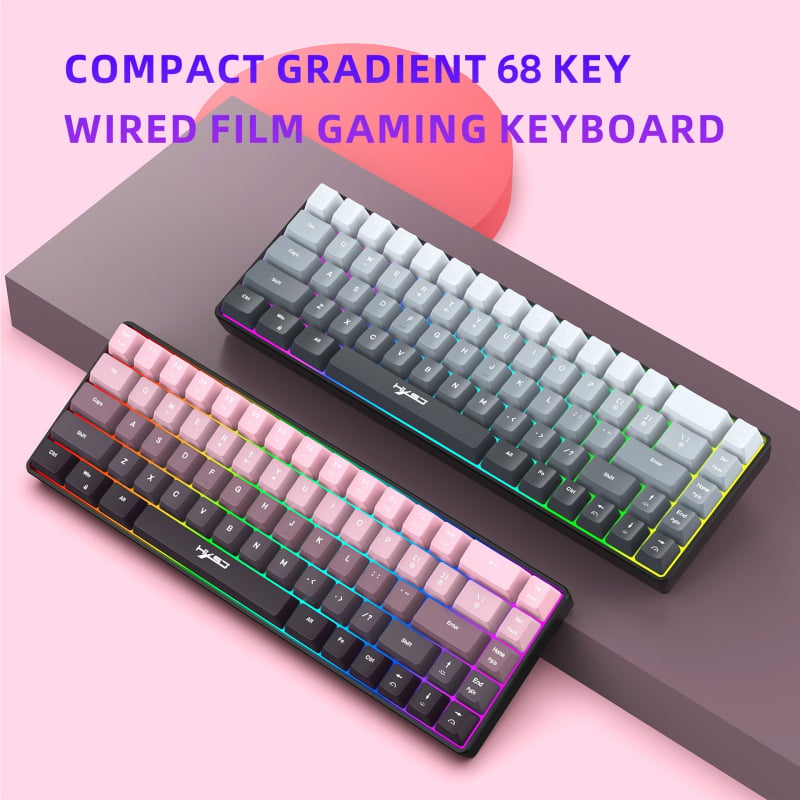 Gaming tipkovnica s 68 tipkama, žično membranska, RGB pozadinsko osvjetljenje, kabel duljine 1,7 m