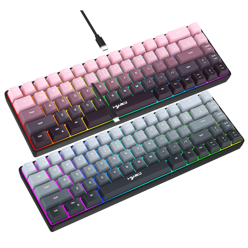 Gaming tipkovnica s 68 tipkama, žično membranska, RGB pozadinsko osvjetljenje, kabel duljine 1,7 m