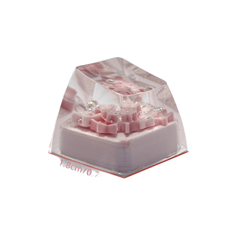 Caurspīdīga ķiršu ziedu atslēgas vāciņa, rokdarbs, saderīga ar krustsviras mehānisko tastatūru, bezvadu, logotipa drukāšana iespējama, modelis 89h, zīmols Kk-cokio, 1 gab.