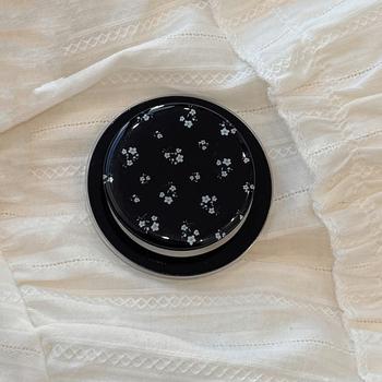 Crni magnetski držač za telefon s cvijetom, MagSafe, snažno magnetsko prianjanje, korejski stil, elegantan dizajn