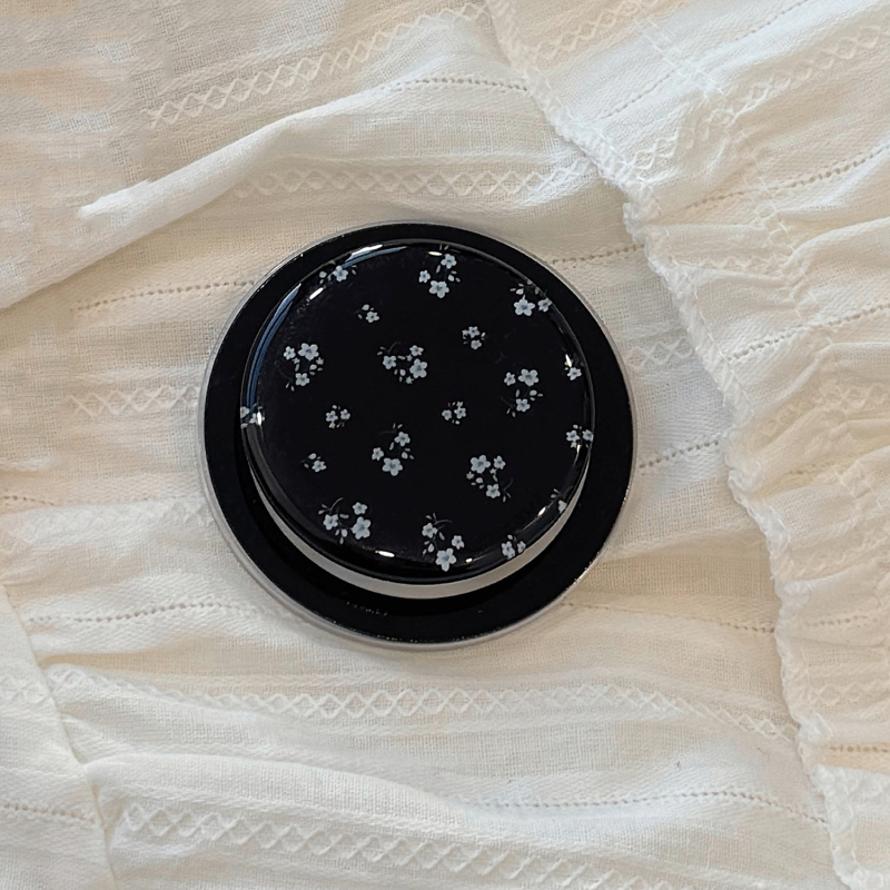 Crni magnetski držač za telefon s cvijetom, MagSafe, snažno magnetsko prianjanje, korejski stil, elegantan dizajn