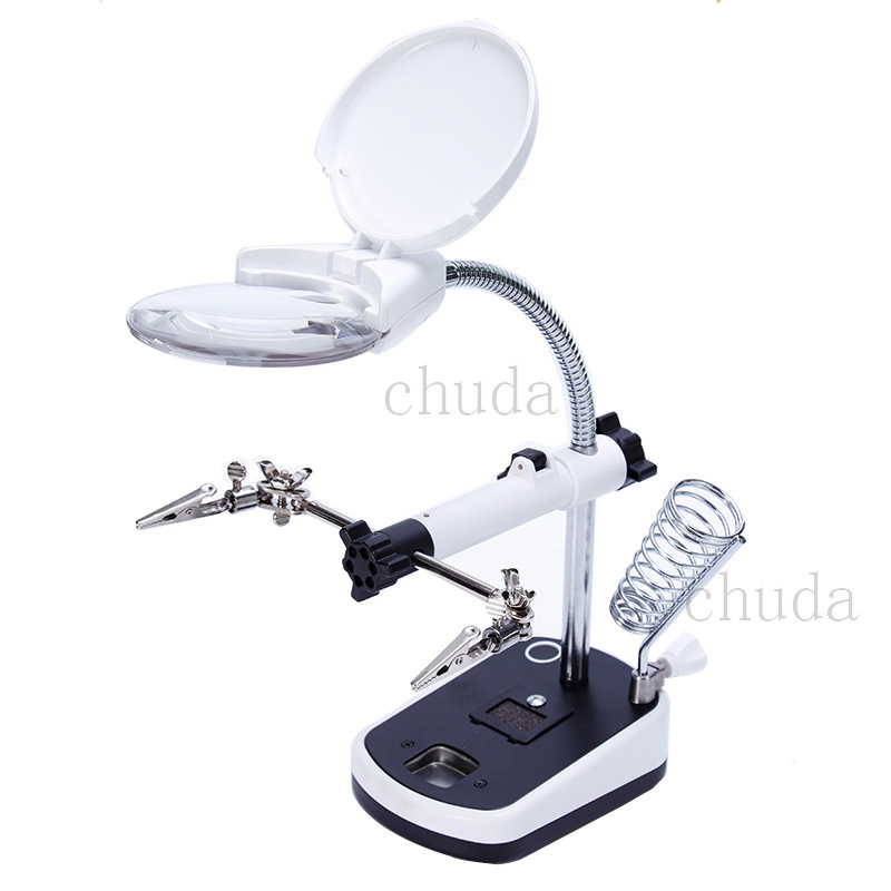 Chuda stanica za spajanje s držačem povećala, 5x/11x povećanje, promjer leće 100 mm, materijal ABS/metal/akril, model 16075-C