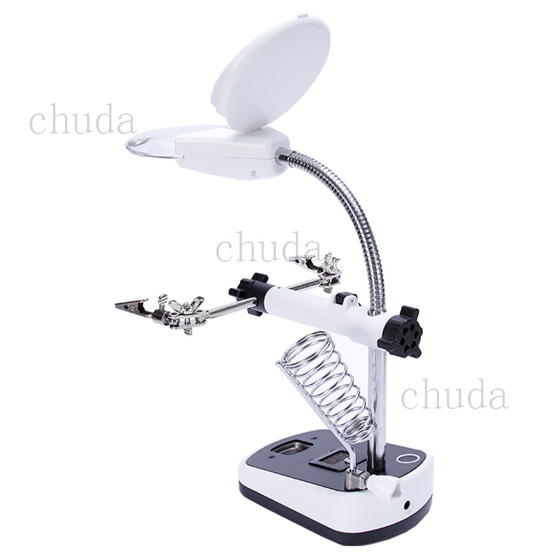 Chuda stanica za spajanje s držačem povećala, 5x/11x povećanje, promjer leće 100 mm, materijal ABS/metal/akril, model 16075-C