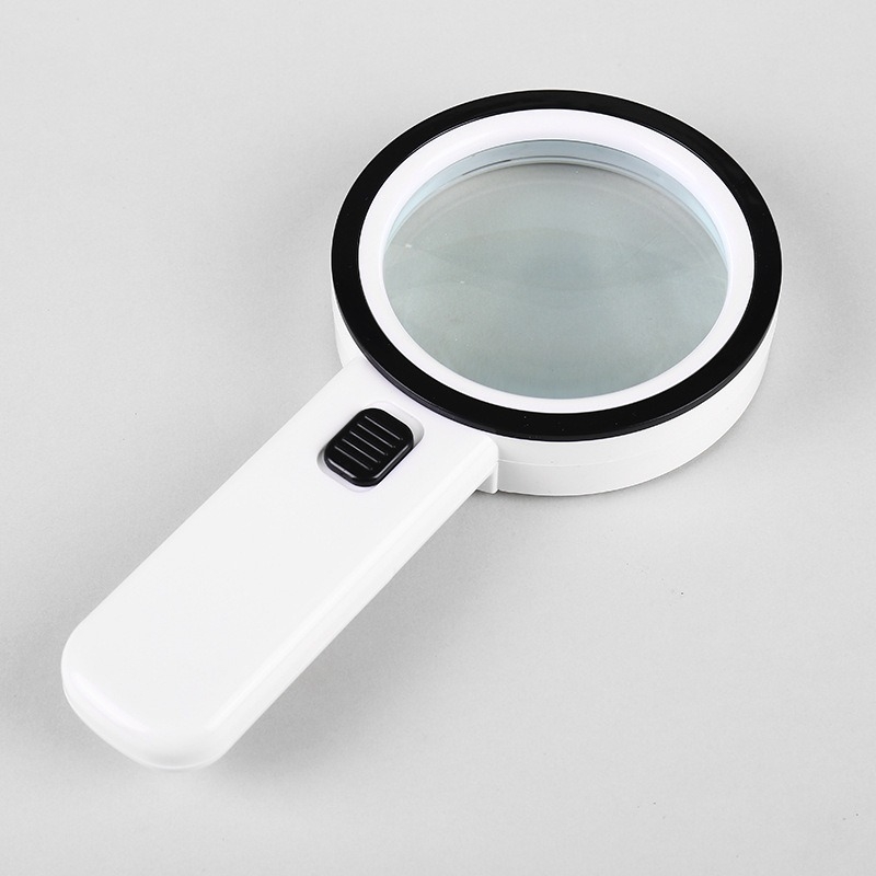 Lupa de mână cu LED, 30x mărire, sticlă optic dublu strat HD, pentru citire și identificare a bijuteriilor