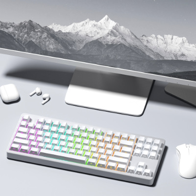 Set de keycaps pentru tastatură mecanică, material PBT, compatibil cross-axis, 132 chei, personalizare disponibilă