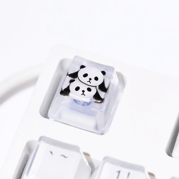 KK-Cokio XM001 rokdarbs rezinā panda taustiņa vāciņš Cross-shaft mehāniskajai tastatūrai ar izdrukātu logotipu