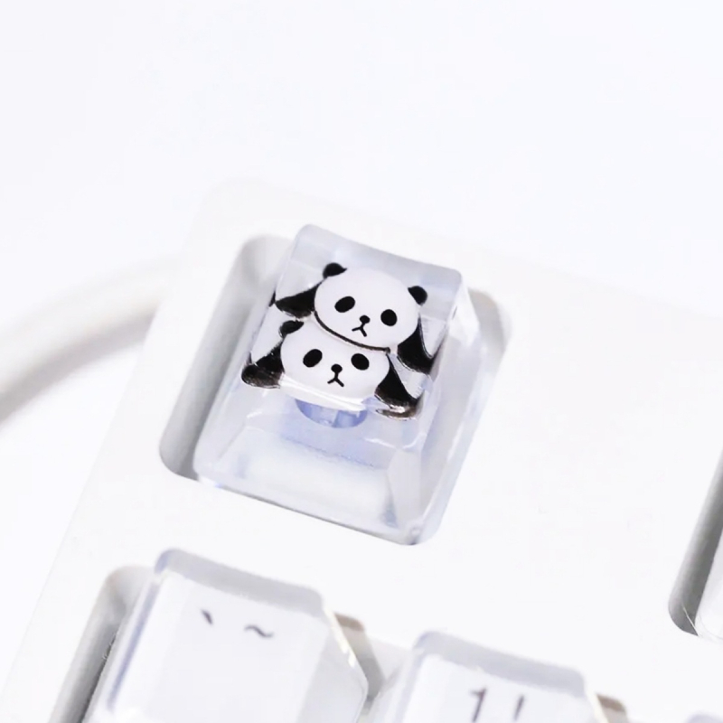 KK-Cokio XM001 rokdarbs rezinā panda taustiņa vāciņš Cross-shaft mehāniskajai tastatūrai ar izdrukātu logotipu