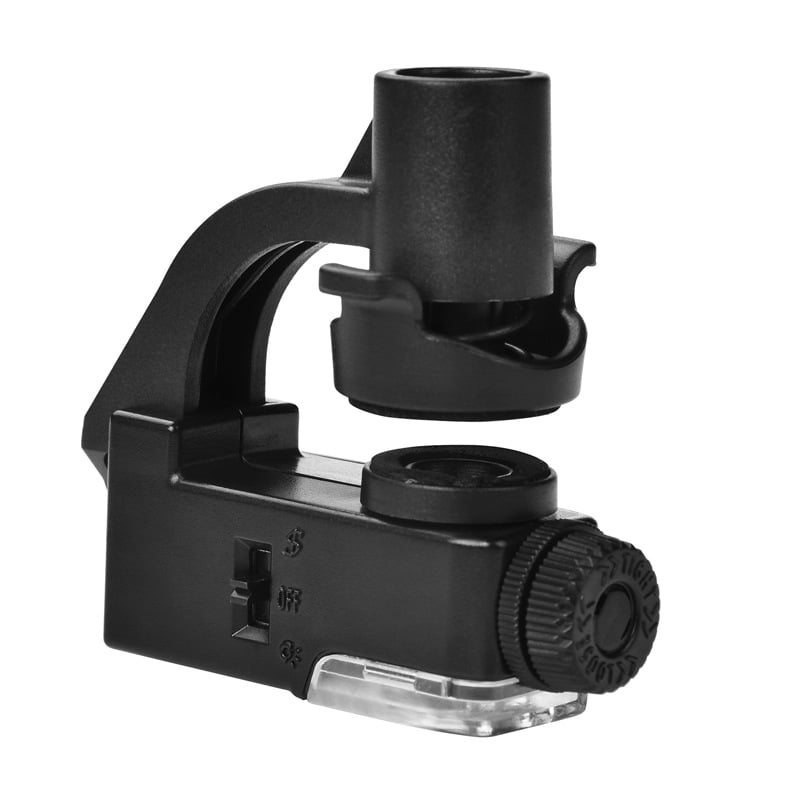 Lupa de mărire cu iluminare încorporată, 100x, portabilă pentru identificare în mișcare