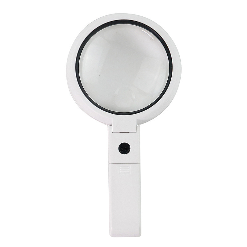 Sklopiva ručna lupa s 8 LED, USB napajanje, 10x povećanje, HD čitanje