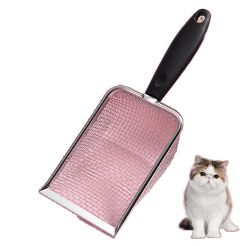 Лопатка за котешки тоалет с фини дупки, издръжлива метална конструкция