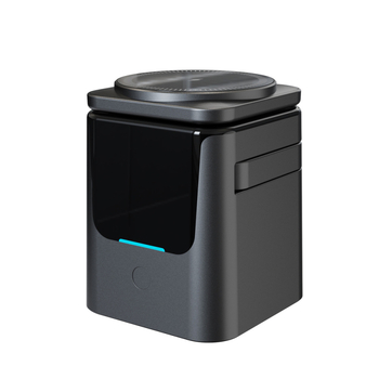 3 v 1 bezdrôtová nabíjačka na stolný povrch so skladacím úložným priestorom, PD 15W, celkový výkon 22W, digitálny displej