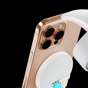 Φωτιστικό σεληνόφωτο με ασύρματη φόρτιση – διακοσμητικό νυχτερινό φως κομοδίνου, αλλάζει χρώματα, προσαρμόσιμο (Μοντέλο JILV, 15W QC3.0)