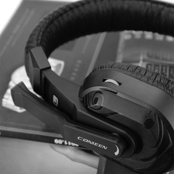 Jiahe CT-770 căști cablate pentru teste de ascultare și vorbire în limba engleză, conector 3,5 mm, difuzoare de 40 mm, microfon încorporat