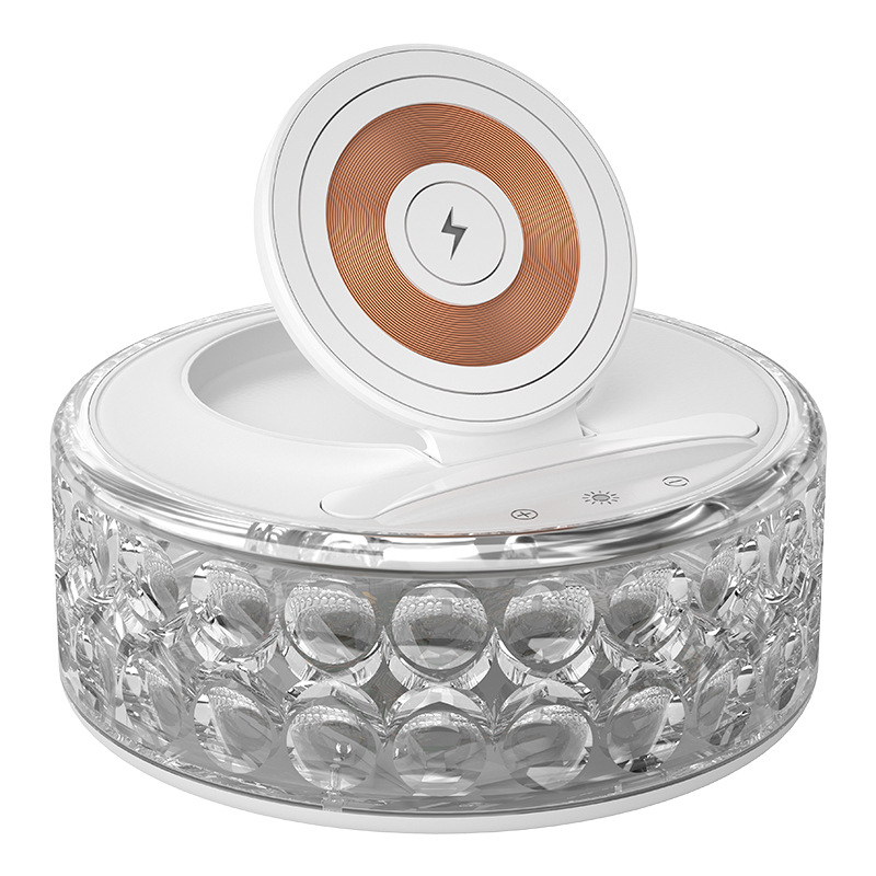 Ασύρματος σταθερός φορτιστής για κινητό με QC3.0 γρήγορη φόρτιση, 15W έξοδος, 3A ρεύμα, Συμβατό με Quick Charge, Διαθέσιμο προσαρμοσμένο λογότυπο