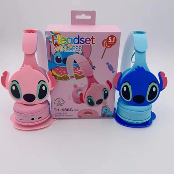 Stitch crtić slušalice za djecu, sklopive Bluetooth headset, na glavi, stereo zvuk, BT 5.0