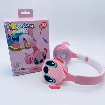 Stitch crtić slušalice za djecu, sklopive Bluetooth headset, na glavi, stereo zvuk, BT 5.0