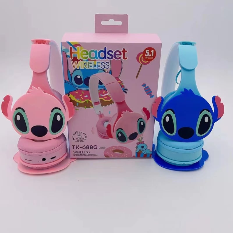 Stitch crtić slušalice za djecu, sklopive Bluetooth headset, na glavi, stereo zvuk, BT 5.0