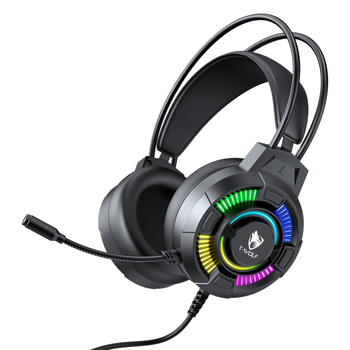 T-WOLF H140 vezetékes gaming headset mikrofonnal, 3,5 mm csatlakozó, 290 g