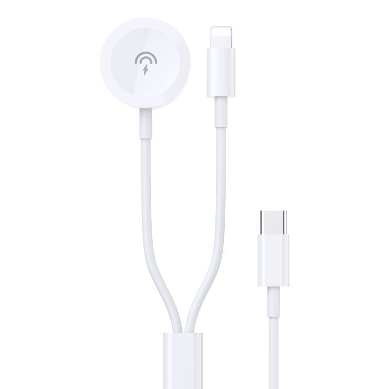 DUDAO 2-u-1 bežični punjač za Apple Watch i pametni telefon, PD 20W, magnetsko punjenje, kabel 1,2 m