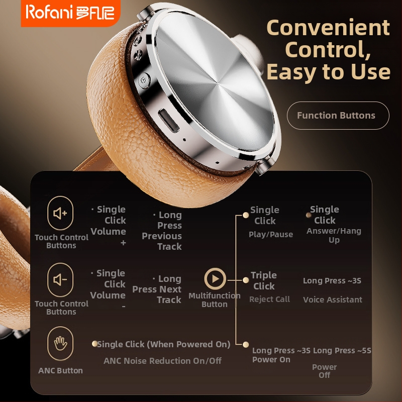 Headset s potlačením šumu, Bluetooth 5.4, dosah 10 m, stereo, výdrž 4–8 h