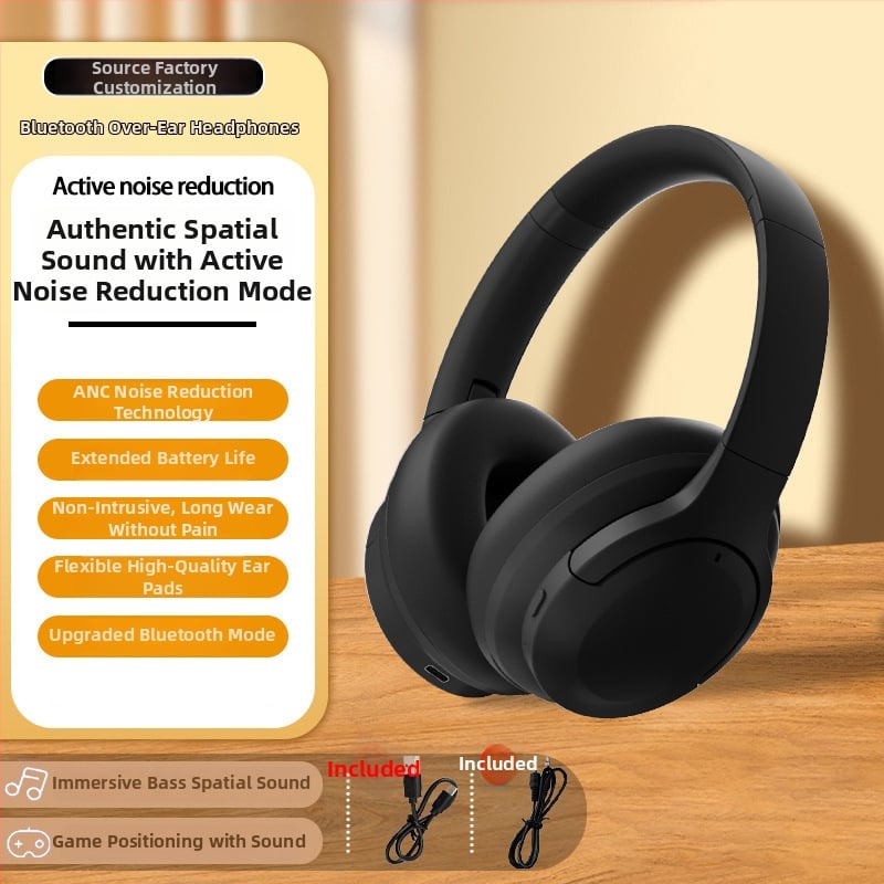 Bluetooth austiņas uz galvas, divkanālu stereo, Bluetooth 5.3, 15 m pārraides diapazons, vairāk nekā 8 stundu darbības laiks, PC+ABS materiāls