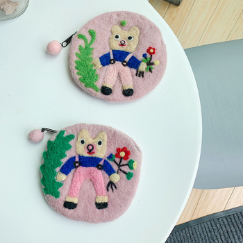 Novčanik od ovčje kože – uzorak životinja, gradski jednostavan stil, za žene, svakodnevna upotreba (Proljeće 2024)