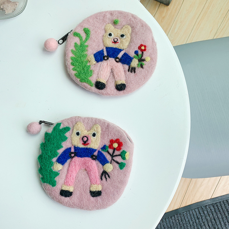 Novčanik od ovčje kože – uzorak životinja, gradski jednostavan stil, za žene, svakodnevna upotreba (Proljeće 2024)