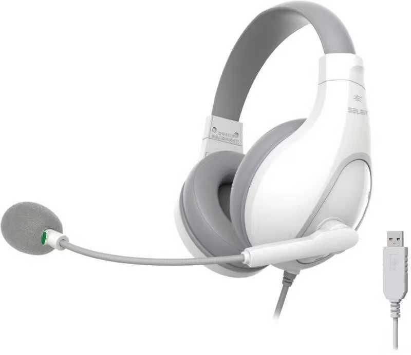 Vezetékes vizsgáló fejhallgató mikrofonnal, 3,5 mm csatlakozó, 20–20 kHz, 32 Ω, 2,5 m kábel