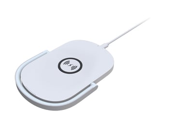 Bežična noćna lampica s držačem za telefon - maksimalna snaga 18.5W, QC3.0, izlaz 5V, stolni punjač