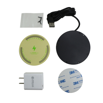 Încărcător wireless ascuns într-o masă cu blat din lemn, 10W QC3.0