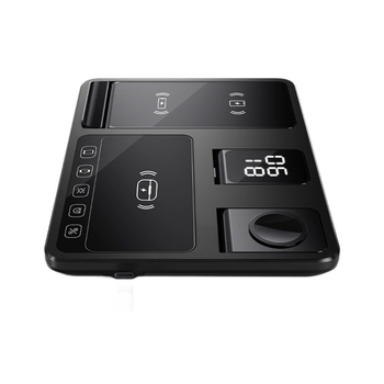 Viacúčelová stolová bezdrôtová nabíjačka – Apple kompatibilný, 15W rýchle nabíjanie, celkový výkon 22,5W, výstupný prúd 2,5A, QC2.0 protokol