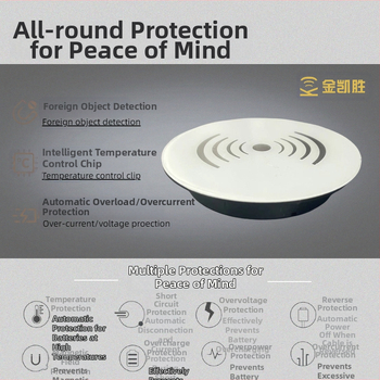 Vložený bezdrôtový nabíjač s kabelovou krabičkou – 15W, QC3.0, zabudovaná inštalácia, rýchle nabíjanie, 60 mm montážny otvor