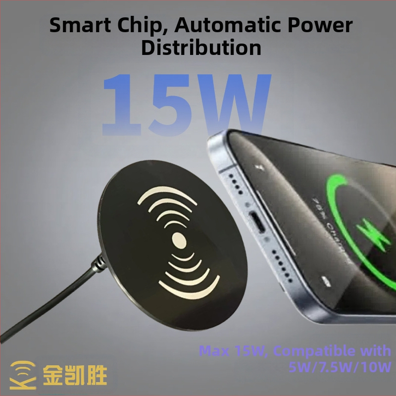 Vložený bezdrôtový nabíjač s kabelovou krabičkou – 15W, QC3.0, zabudovaná inštalácia, rýchle nabíjanie, 60 mm montážny otvor