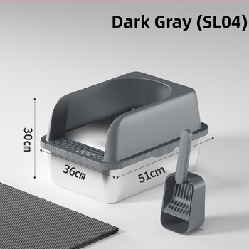 Mačací záchod - kov + plast, ľahko čistí, široké a zosilnené prevedenie, proti únikom, veľký otvorený priestor