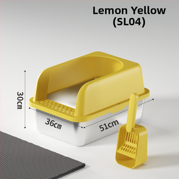 Mačací záchod - kov + plast, ľahko čistí, široké a zosilnené prevedenie, proti únikom, veľký otvorený priestor