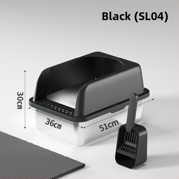 Mačací záchod - kov + plast, ľahko čistí, široké a zosilnené prevedenie, proti únikom, veľký otvorený priestor