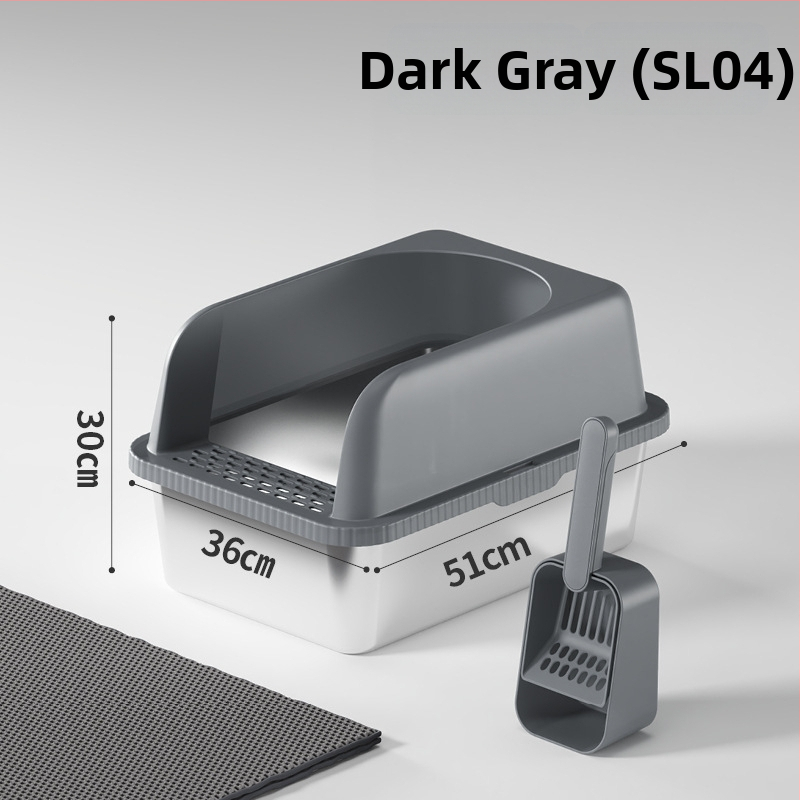 Mačací záchod - kov + plast, ľahko čistí, široké a zosilnené prevedenie, proti únikom, veľký otvorený priestor