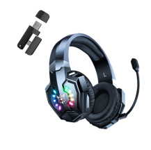 ONIKUMA Bezdrôtové herné slúchadlá s 50 mm meničmi, USB dongle, RGB osvetlenie, redukcia šumu