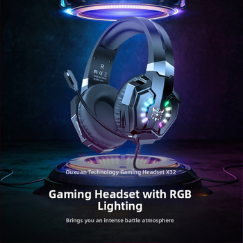 ONIKUMA Bezdrôtové herné slúchadlá s 50 mm meničmi, USB dongle, RGB osvetlenie, redukcia šumu