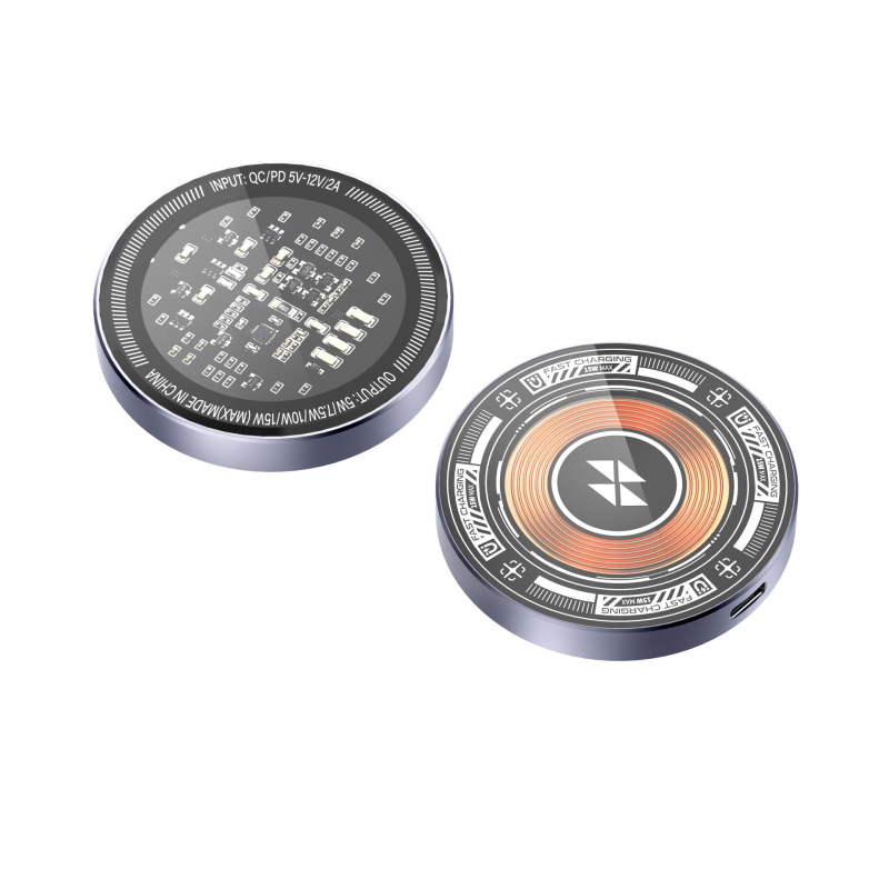 Priehľadný magnetický bezdrôtový nabíjač pre Apple iPhone — 15W PD rýchle nabíjanie