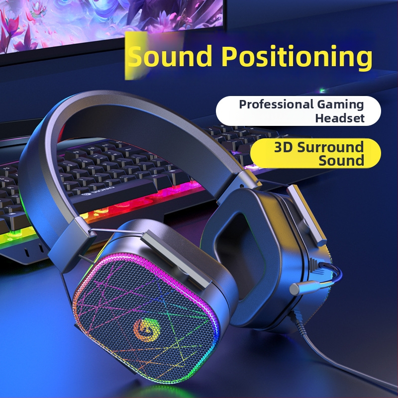 Drôtový herný headset so 7.1 surround zvukom, USB rozhranie, RGB osvetlenie, dvojitý 3,5 mm konektor a zabudovaný mikrofón