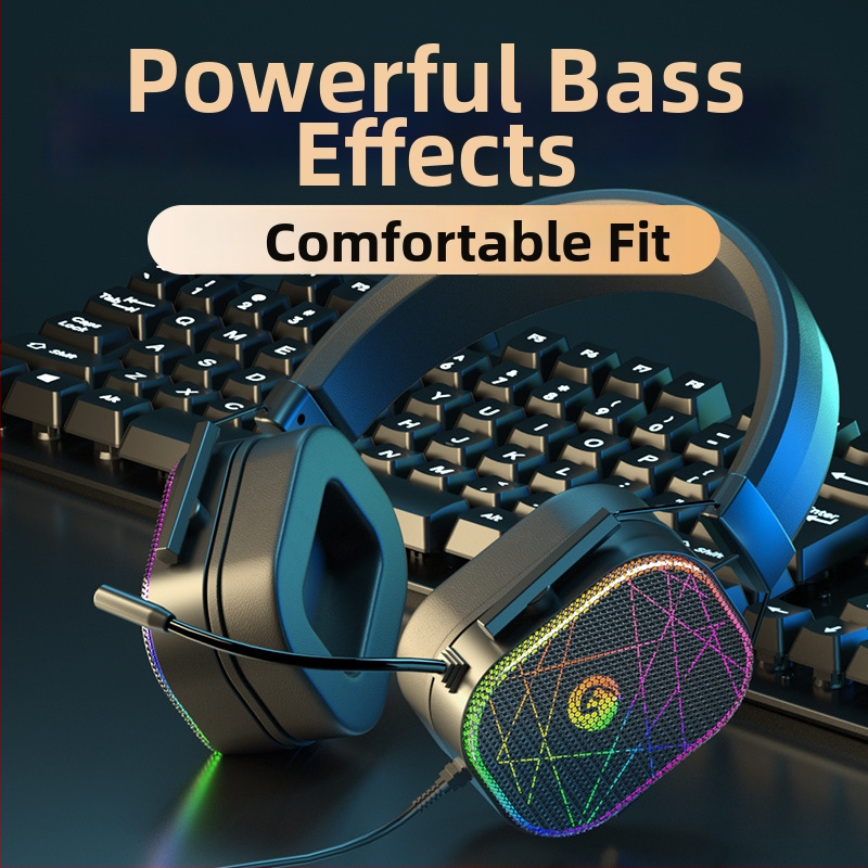 Drôtový herný headset so 7.1 surround zvukom, USB rozhranie, RGB osvetlenie, dvojitý 3,5 mm konektor a zabudovaný mikrofón